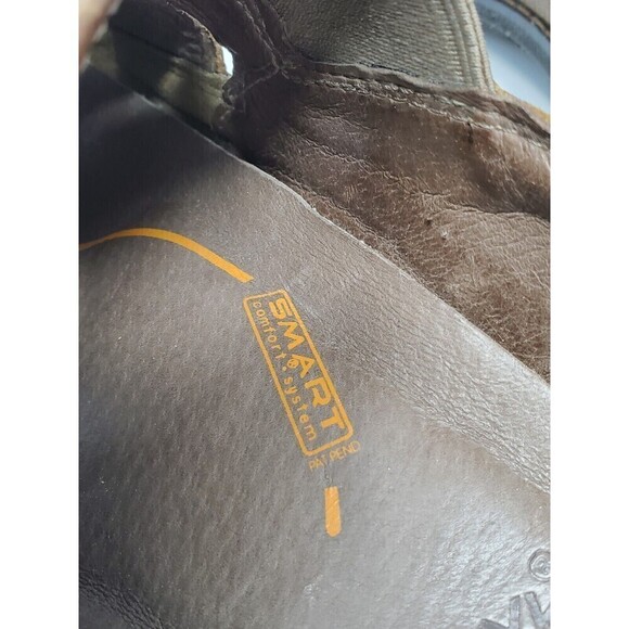 TIMBERLAND BROWN LEATHER SLIP ON CLOSED TOE SHOES COMFORT MEN SIZE 8M - Picture 7 of 14